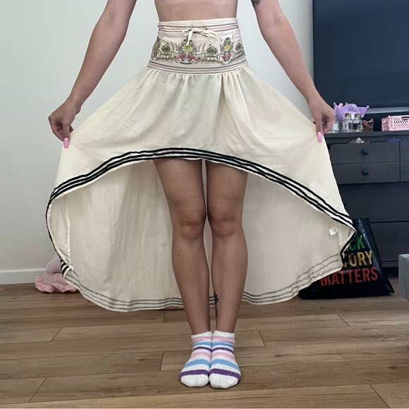 Boho Cream High Low Skirt - Picture 2 of 5